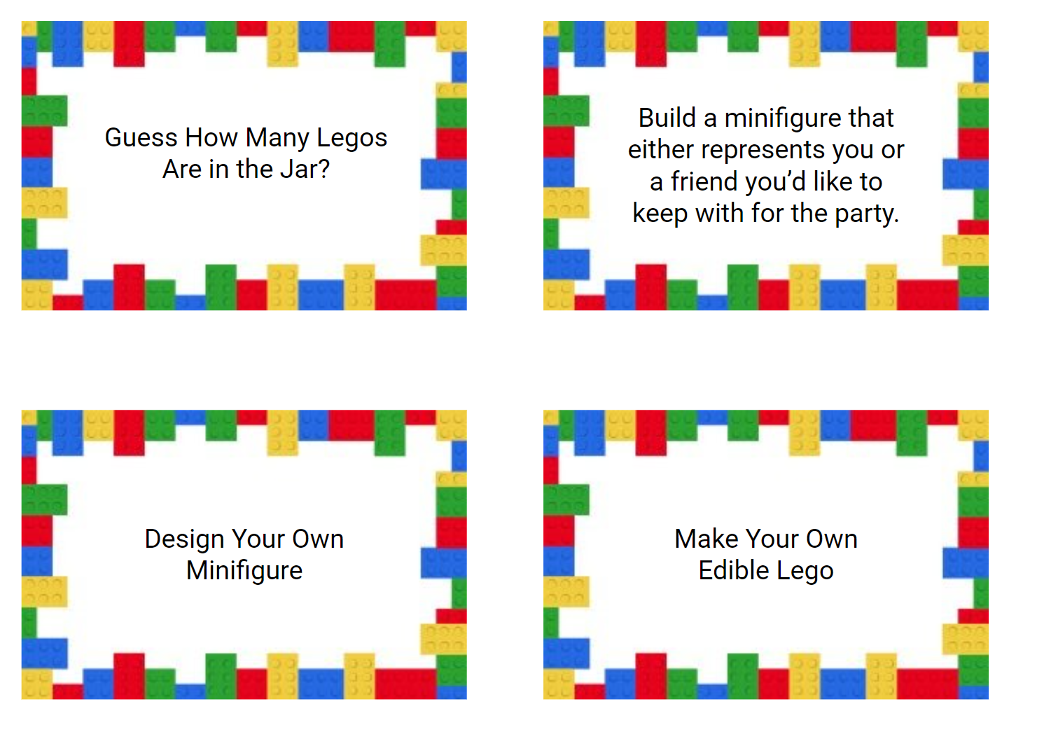 Free Printable Images for a Quick &amp; Easy Lego Party – Frolicking Fox Cubs