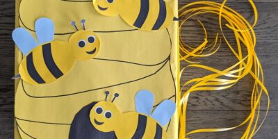 An Easy, DIY Beehive Pull String Piñata with Supplies from Home