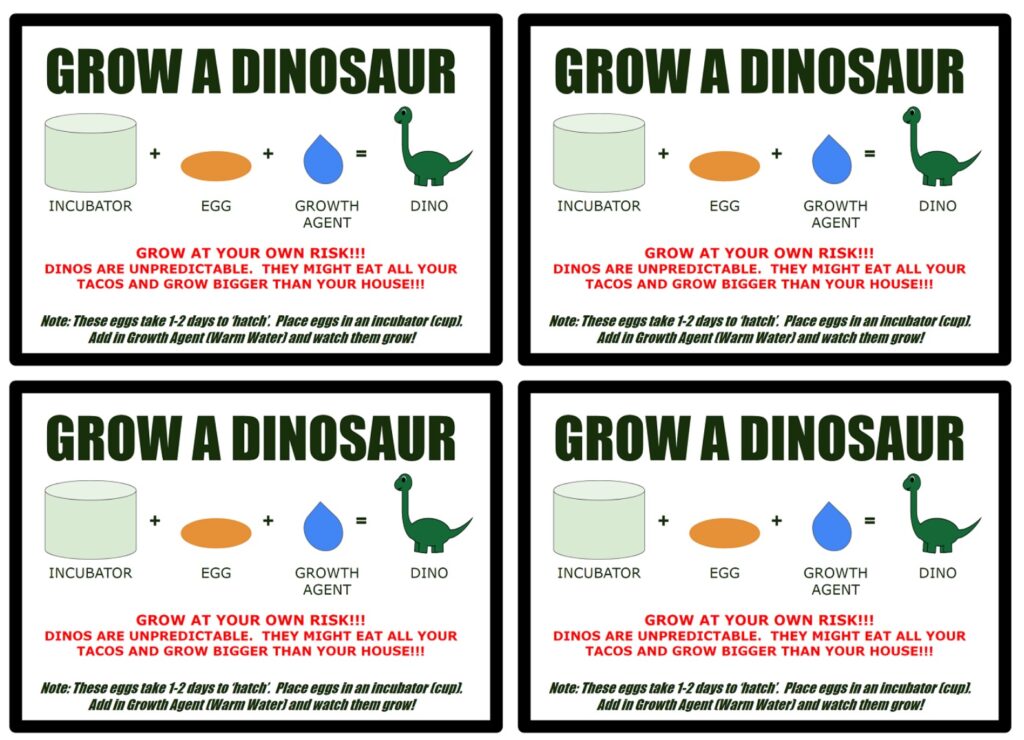 Free Printable Images for an EPIC Dinosaur Party – Frolicking Fox Cubs