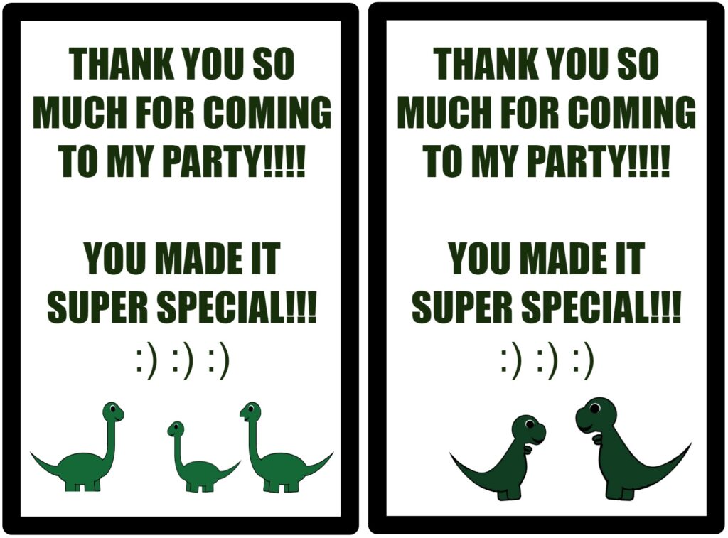 Free Printable Images for an EPIC Dinosaur Party – Frolicking Fox Cubs
