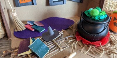 An Easy, Budget-Friendly Miniature Halloween Witch Hut Craft