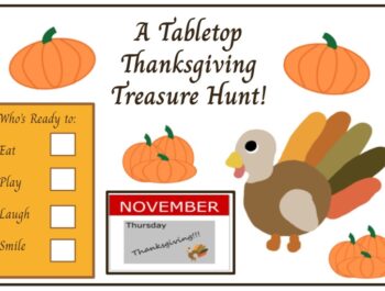 Free Printable Tabletop Thanksgiving Treasure Hunt