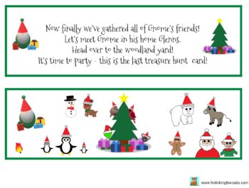 Free Printable Clues for a Christmas Gnome Treasure Hunt