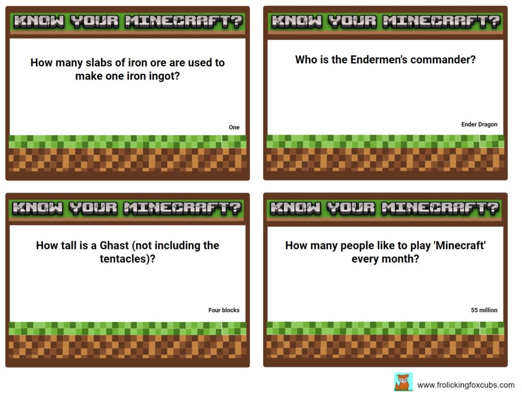 Free Printable Images for the Ultimate Minecraft Party – Frolicking Fox ...