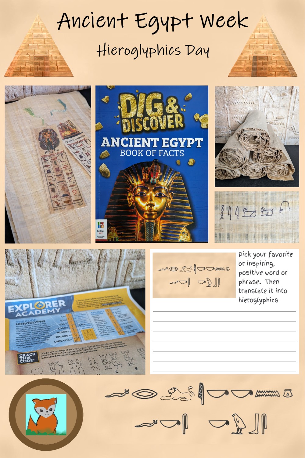 An Amazing At Home Ancient Egypt Week – Hieroglyphics Day!